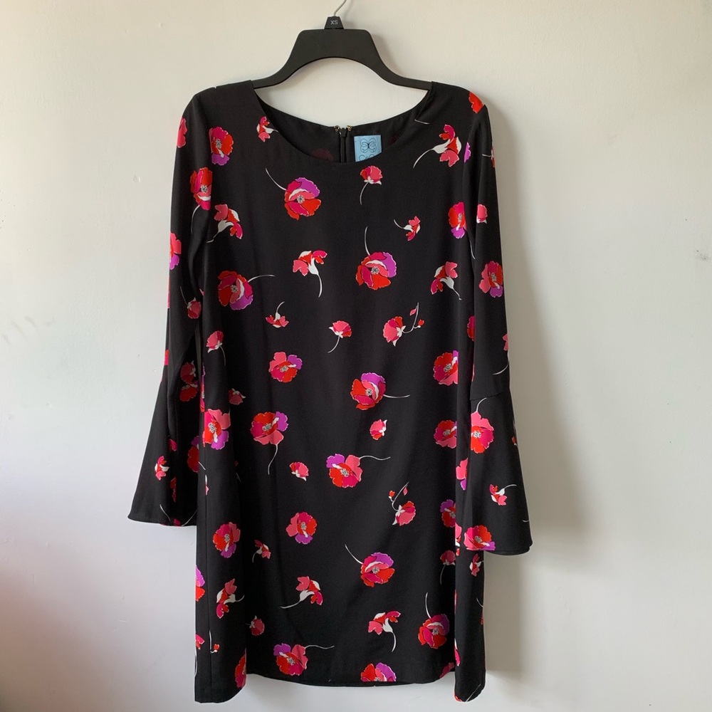 CeCe Cynthia Steffe Floral Bell Sleeve Dress 10